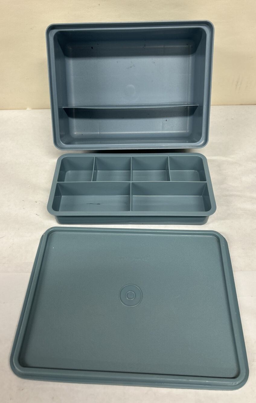 Tupperware Tuppercraft 1579 Stow-n-Go Organizer Blue